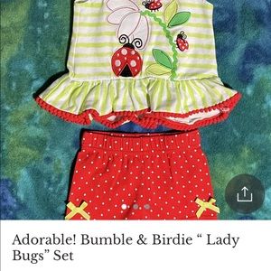 EUC/Adorable! Bumble & Birdie “ Lady Bugs” Set
